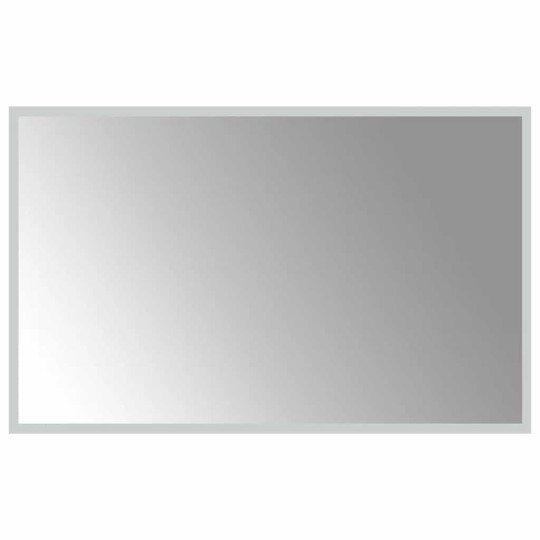 LED стенно огледало за баня с периферна светеща рамка и USB захранване, 80x50 см