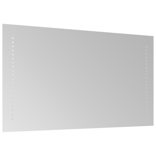 LED стенно огледало за баня с USB захранване и периферно точково осветление, 40x70 см