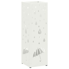 Метална поставка за чадъри DROPS, бяла, 15,5 x 15,5 x 49 см