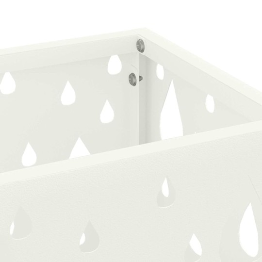 Метална поставка за чадъри DROPS, бяла, 15,5 x 15,5 x 49 см