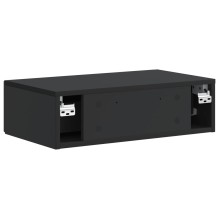 Нощно шкафче ONDA с монтаж на стена и чекмедже, черен, 59 x 34,5 x 17 см
