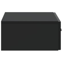 Нощно шкафче ONDA с монтаж на стена и чекмедже, черен, 59 x 34,5 x 17 см