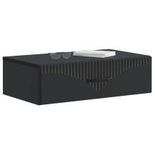 Нощно шкафче ONDA с монтаж на стена и чекмедже, черен, 59 x 34,5 x 17 см