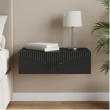 Нощно шкафче ONDA с монтаж на стена и чекмедже, черен, 59 x 34,5 x 17 см