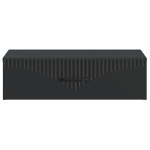 Нощно шкафче ONDA с монтаж на стена и чекмедже, черен, 59 x 34,5 x 17 см