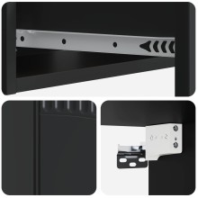 Нощно шкафче ONDA с монтаж на стена и чекмедже, черен, 59 x 34,5 x 17 см