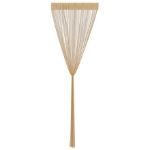 Пердета с ресни в цвят бежов за тръбен корниз, 2 бр., 100 x 250 см