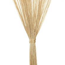Пердета с ресни в цвят бежов за тръбен корниз, 2 бр., 100 x 250 см