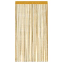 Пердета с ресни в цвят златен за тръбен корниз, 2 бр., 140 x 250 см