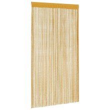 Пердета с ресни в цвят златен за тръбен корниз, 2 бр., 140 x 250 см