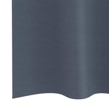 Плътни завеси в цвят антрацит с метални халки, 2 бр., 140 x 260 см