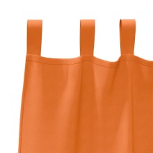 Плътни завеси в цвят оранжев с текстилни гайки (уши), 2 бр., 140 x 225 см