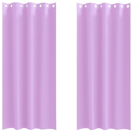 Плътни завеси в цвят орхидея с метални халки, 2 бр., 140 x 245 см