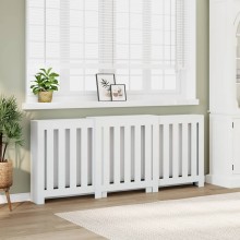 Разтегателна декоративна решетка за радиатор ALVERO, бял, 156-205x21,5x83,5 см