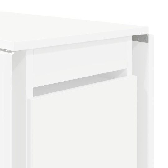 Сгъваема маса в стил Modern Minimalist, ЛПДЧ бял гланц хайглос, 140 x 80 см