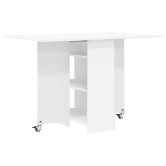 Сгъваема трапезна маса в стил Modern Minimalist, ЛПДЧ бял мат, 115 x 70 см