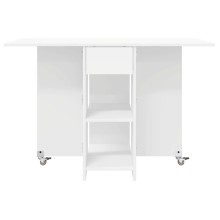 Сгъваема трапезна маса в стил Modern Minimalist, ЛПДЧ бял мат, 115 x 70 см