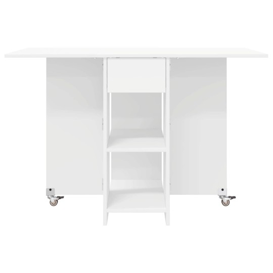 Сгъваема трапезна маса в стил Modern Minimalist, ЛПДЧ бял мат, 115 x 70 см