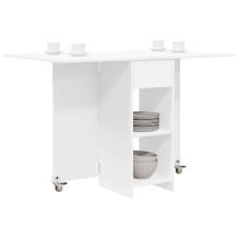 Сгъваема трапезна маса в стил Modern Minimalist, ЛПДЧ бял мат, 115 x 70 см