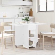 Сгъваема трапезна маса в стил Modern Minimalist, ЛПДЧ бял мат, 115 x 70 см