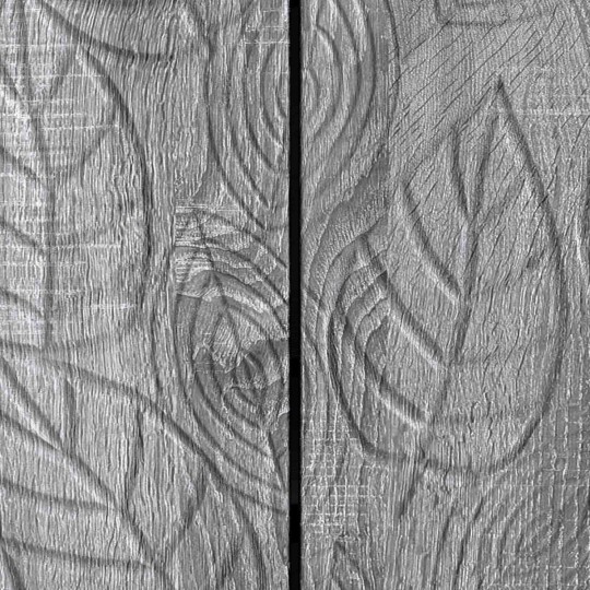 Шкаф FLORA с 3 врати и флорални фронтове, сив дъб сонома, 89 x 34,5 x 80 см