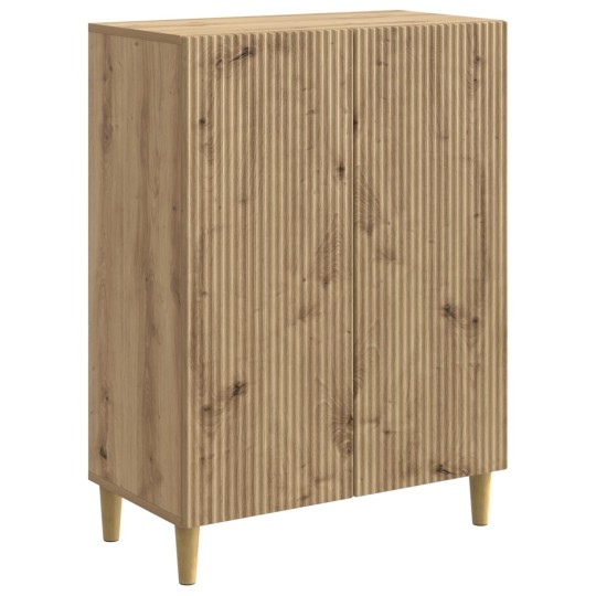 Шкаф LINEA с 2 врати и фрезовани фронтове, дъб артизан, 66 x 34,5 x 90 см