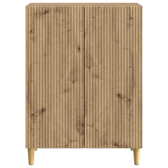 Шкаф LINEA с 2 врати и фрезовани фронтове, дъб артизан, 66 x 34,5 x 90 см