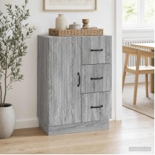 Шкаф ONDA с врата и 3 чекмеджета, сив дъб сонома, 66 x 34,5 x 87 см