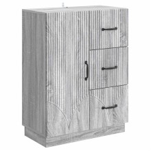 Шкаф ONDA с врата и 3 чекмеджета, сив дъб сонома, 66 x 34,5 x 87 см