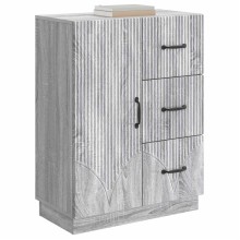 Шкаф ONDA с врата и 3 чекмеджета, сив дъб сонома, 66 x 34,5 x 87 см