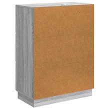 Шкаф ONDA с врата и 3 чекмеджета, сив дъб сонома, 66 x 34,5 x 87 см