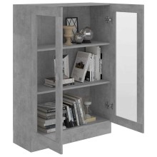 Шкаф витрина AVORA, бетонно сив, 82,5 x 30,5 x 115 см