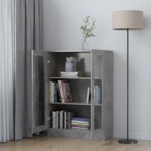 Шкаф витрина AVORA, бетонно сив, 82,5 x 30,5 x 115 см