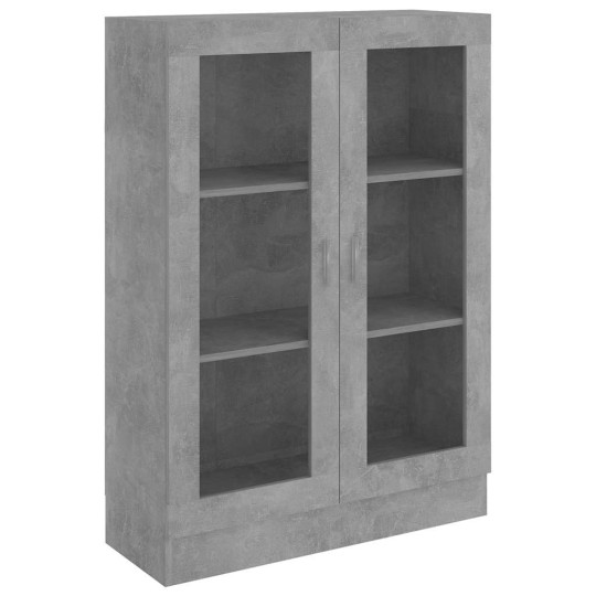 Шкаф витрина AVORA, бетонно сив, 82,5 x 30,5 x 115 см