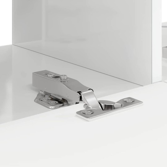 Стенен ТВ шкаф LINEA с вертикално фрезован фронт, бял гланц, 78,5 x 30 x 29,5 см