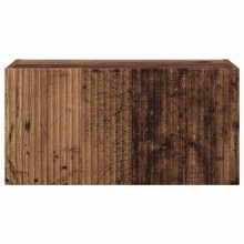 Стенен ТВ шкаф LINEA с вертикално фрезован фронт, състарено дърво, 60 x 31 x 29,5 см