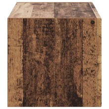 Стенен ТВ шкаф LINEA с вертикално фрезован фронт, състарено дърво, 60 x 31 x 29,5 см