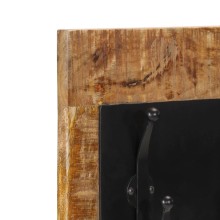 Стенна закачалка с 6 куки, масивна мангова дървесина, 90 x 30 x 7 см