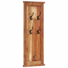 Стенни закачалки, масивна акациева дървесина, комплект от 2 бр., 38 x 100 см