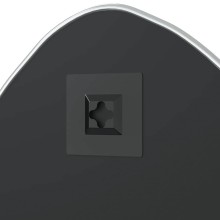 Стенно асиметрично огледало с фина сребриста рамка 60 x 50 см