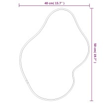 Стенно асиметрично огледало с фина златиста рамка 50 x 40 см