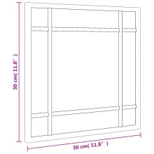 Стенно квадратно огледало с черна метална рамка 30 x 30 см