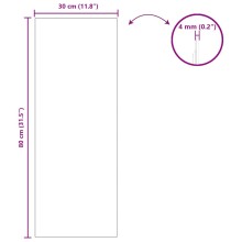 Стенно огледало без рамка от закалено стъкло 30 x 80 см