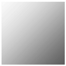 Стенно огледало без рамка със заоблени ръбове 60 x 60 см
