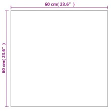 Стенно огледало без рамка със заоблени ръбове 60 x 60 см