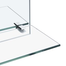 Стенно огледало от закалено стъкло с интегриран рафт 60 x 60 см