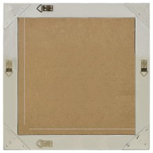 Стенно огледало със сребриста барокова рамка от масивно дърво 60 x 60 см