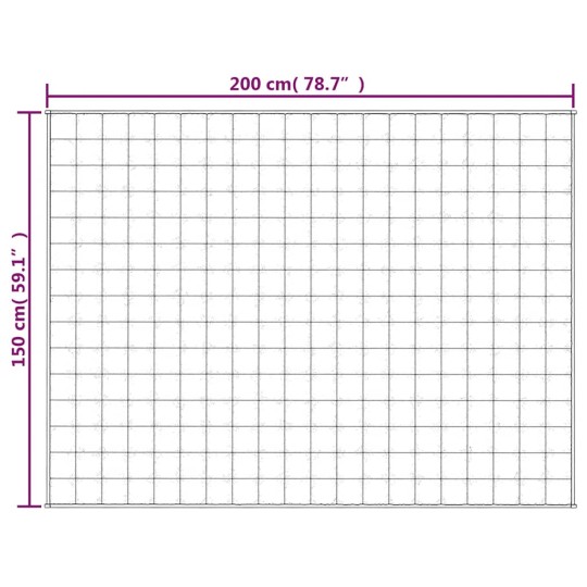 Тежко одеяло сиво 150x200 см 7 кг