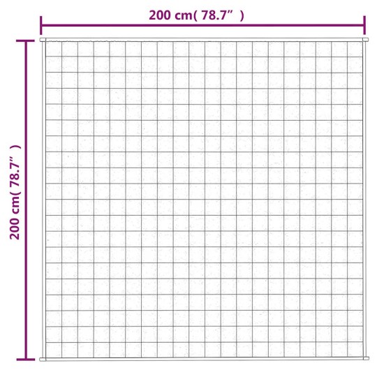 Тежко одеяло светлокремаво 200x200 см 9 кг