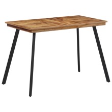 Трапезна маса в стил Mid-Century Modern, тиково дърво масив и черна стомана, 120 x 62 см